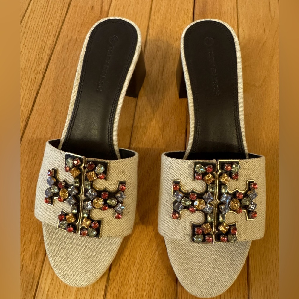 Tory Burch Jeweled Heel Slides